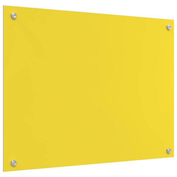 vidaXL Protection de cuisine Jaune 80 x 60 x 0,6 cm verre tremp&eacute;