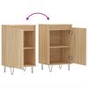 vidaXL Buffets 2 pcs chêne sonoma 40x35x70 cm bois d'ingénierie