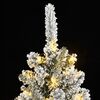 vidaXL Sapin de No&euml;l artificiel 150 LED et flocon de neige 120 cm