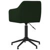 vidaXL Chaises pivotantes &agrave; manger lot de 6 Vert fonc&eacute; Velours