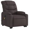 vidaXL Fauteuil inclinable de massage &eacute;lectrique Marron fonc&eacute; Tissu