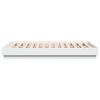 vidaXL Cadre de lit avec LED sans matelas blanc 140x190 cm