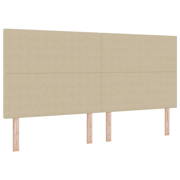 vidaXL T&ecirc;te de lit Gris Vert Clair 200 cm Tissu en velours c&ocirc;tel&eacute;