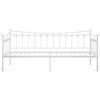 vidaXL Cadre de canap&eacute;-lit sans matelas blanc m&eacute;tal 90x200 cm