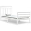 vidaXL Cadre de lit sans matelas blanc 100x200 cm bois massif