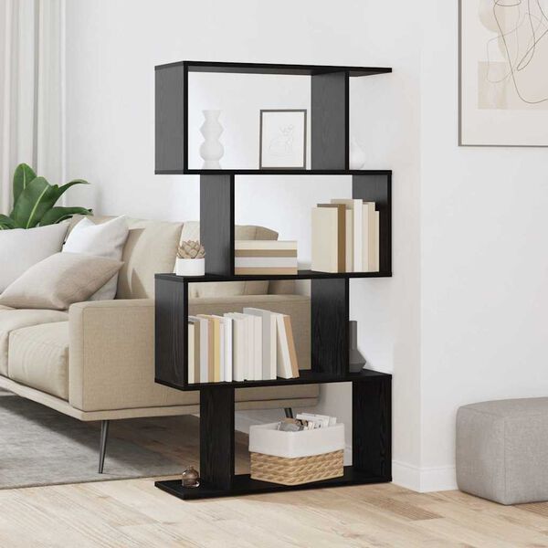 vidaXL Biblioth&egrave;que Ch&ecirc;ne noir 70 x 24 x 129 cm Bois d'ing&eacute;nierie
