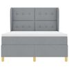 vidaXL Lit &agrave; ressorts avec matelas gris fonc&eacute; 90x190 cm Gris clair