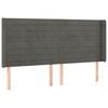 vidaXL Sommier &agrave; lattes de lit matelas et LED Gris fonc&eacute; 200x200 cm