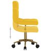 vidaXL Chaise pivotante de salle &agrave; manger Jaune Velours