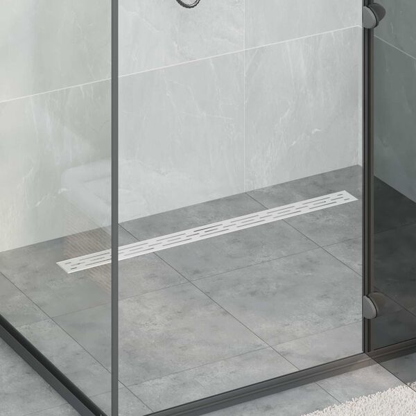 vidaXL Drain de douche avec couvercle en verre et siphon &agrave; 360&deg; 90 cm