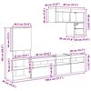 vidaXL Meubles TV muraux 6 pcs Bois ancien Bois d'ing&eacute;nierie