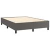 vidaXL Sommier &agrave; lattes de lit avec matelas et LED Gris 140x190 cm