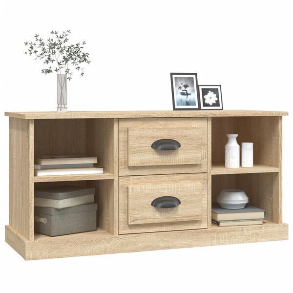 vidaXL Meuble TV chêne sonoma 99,5x35,5x48 cm bois d'ingénierie