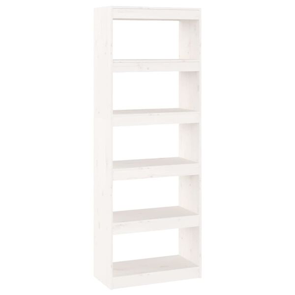 vidaXL Biblioth&egrave;que/S&eacute;parateur de pi&egrave;ce Blanc 60x30x167,5cm Pin massif