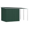 vidaXL Abri de jardin avec toit étendu Vert 346x193x181 cm Acier