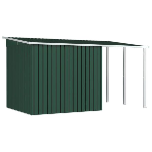 vidaXL Abri de jardin avec toit étendu Vert 346x193x181 cm Acier