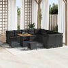 vidaXL Ensemble de canap&eacute; de jardin 13 pcs Noir polyrotin