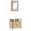 vidaXL Ensemble de mobilier de salle de bain 2 pc Marron