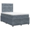 vidaXL Lit boxspring avec matelas Gris fonc&eacute; 120 x 190 cm Velours