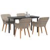vidaXL Ensemble de salle &agrave; manger pour jardin 5 pcs Gris clair