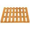 vidaXL Tapis de bain Uni Marron 100 x 53 cm bois