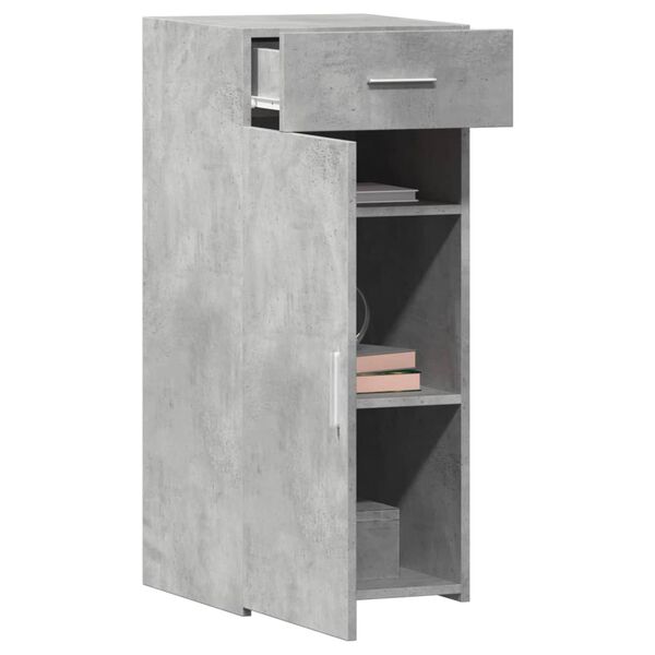 vidaXL Buffet gris b&eacute;ton 40x42,5x93 cm bois d'ing&eacute;nierie