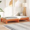 vidaXL Lit de jour et lit gigogne sans matelas cire marron 90x190 cm