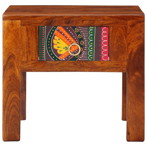 vidaXL Table de chevet 40x40x36 cm bois d'acacia massif