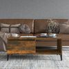 vidaXL Table basse Ch&ecirc;ne fum&eacute; 90x50x36,5 cm Bois d'ing&eacute;nierie