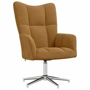 vidaXL Chaise de relaxation Marron Velours