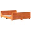 vidaXL Cadre de lit sans matelas cire marron 120x190cm bois pin massif