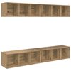 vidaXL Ensemble meuble TV 4 pc Ch&ecirc;ne artisanal Bois d'ing&eacute;nierie
