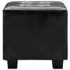 vidaXL Chaise cabriolet avec repose-pied Noir Similicuir