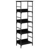 vidaXL &Eacute;tag&egrave;re Ch&ecirc;ne noir 50 x 33 x 153 cm Bois d'ing&eacute;nierie