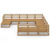 vidaXL Salon de jardin 11 pcs bois de pin massif