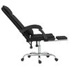 vidaXL Fauteuil de massage inclinable de bureau Noir Similicuir