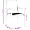vidaXL Ensemble de salle &agrave; manger pour jardin 3 pcs Noir