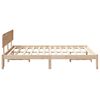 vidaXL Cadre de lit avec t&ecirc;te de lit Naturel 200 x 200 cm Pin massif
