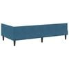 vidaXL Cadre de lit d'angle avec matelas Autre 2 pcs Bleu Velours