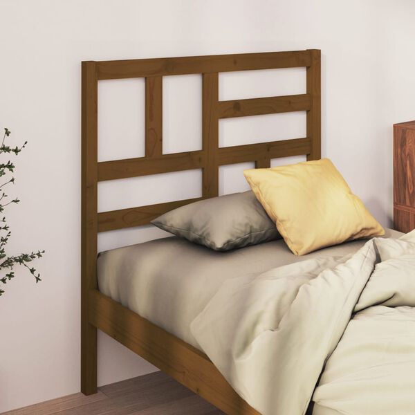 vidaXL T&ecirc;te de lit Marron miel 96x4x104 cm Bois massif de pin