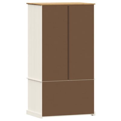 vidaXL Garde-robe VIGO blanc 90x55x176 cm bois massif de pin