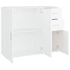 vidaXL Buffet Blanc 91x29,5x75 cm Bois d'ing&eacute;nierie