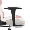 vidaXL Chaise de jeu de massage avec repose-pied Blanc&Rose Similicuir