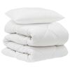 vidaXL Couette avec oreiller 2 pcs Blanc Microfibre