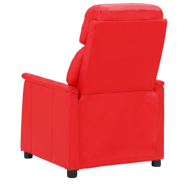 vidaXL Fauteuil inclinable Rouge Similicuir