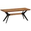 vidaXL Banc de salle &agrave; manger 110x40x46 cm bois massif acacia et acier