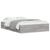 vidaXL Cadre de lit avec tiroirs sans matelas sonoma gris 120x200 cm