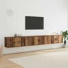 vidaXL Ensemble de meuble TV mural Montage mural 3 pcs Bois Ancien