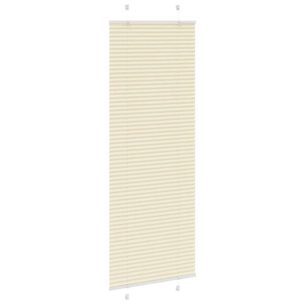 vidaXL Store pliss&eacute; cr&egrave;me 80x200 cm largeur du tissu 79,4 cm polyester