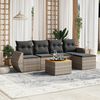 vidaXL Salon de jardin 6 pcs avec coussins gris r&eacute;sine tress&eacute;e
